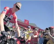  ??  ?? RIDING HIGH Froome is still on course to win La Vuelta