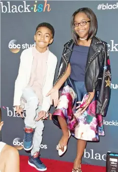  ??  ?? Actors Miles Brown (Left) and Marsai Martin attend a ‘Black-ish’ event at the Television Academy in North Hollywood, California, in April 2017.