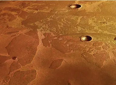  ??  ?? Elysium Planitia on Mars could have experience­d volcanic activity in the last 50,000 years