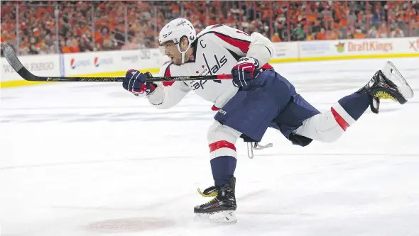  ?? PATRICK SMITH/GETTY IMAGES ?? Washington Capitals sniper Alex Ovechkin is the only player to hit the 50-goal milestone in the NHL this season.