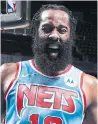  ?? GETTY IMAGES ?? Ex-Rocket James Harden had a 32-point triple-double in his Nets debut Saturday.