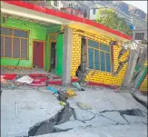  ?? PTI ?? Cracks have developed in 22 houses in Doda.