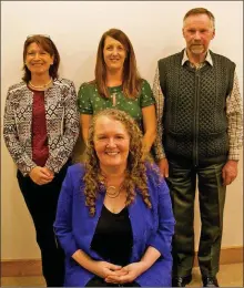  ??  ?? Irish Freedom Party election candidates, back from left: Melissa O’Neill - Carlow-Kilkenny;Tara Nic Domhnaill - Cork North West; Frank Shinnick - Cork East and, front: Dolores Cahill - Tipperary .