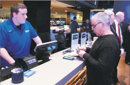  ?? Associated Press ?? A gambler making a sports bet at the Tropicana casino in Atlantic City N.J.