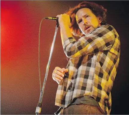  ?? PETER MCCABE ?? With the death last week of Chris Cornell, Eddie Vedder of Pearl Jam becomes the last grunge rocker standing.