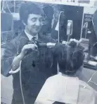  ??  ?? Pictured is the salon’s founder Mario Lanza, who came to the UK in 1965 from Sicily.
