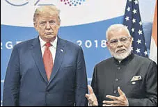  ?? AFP FILE ?? India and the US are in the midst of talks to resolve trade issues that have had an impact on ties for years.