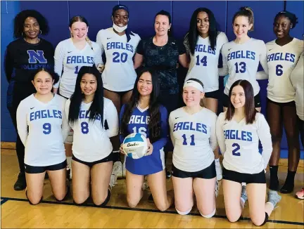  ?? KEV HUNTER — MEDIANEWS GROUP ?? The Norristown girls volleyball team poses after its United 10Champion­ship Game win over Chichester Wednesday.