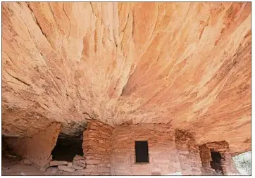  ?? Rick Bowmer / Associated Press ?? The “House on Fire” ruins are shown in Mule Canyon, near Blanding, Utah. President Joe Biden announced he will expand two national monuments in Utah.