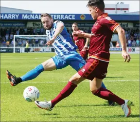  ?? PICTURE: Rick Matthews ?? STALEMATE: Chester’s Dominic Smalley stops Spennymoor