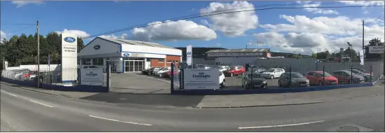  ??  ?? Cavanaghs Mallow Ford dealership is now open at Townview in Mallow Town.