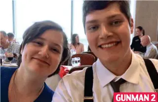  ??  ?? Family meal: Connor Betts pictured with his younger sister Megan GUNMAN 2