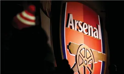  ?? ?? Arsenal’s club badge on view at the Emirates Stadium. Photograph: Nick Potts/PA