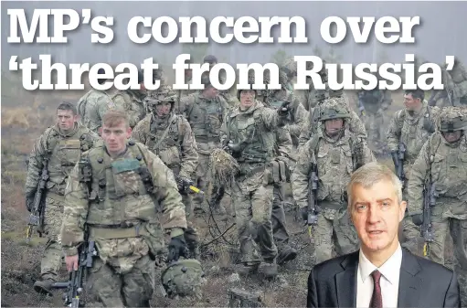  ?? Sean Gallup / Getty ?? Members of the British Army are among 4,000 soldiers from NATO countries on military exercises in Lithuania. Halton MP Derek Twigg is calling for answers over NATO’s capability to deal with threats from Russia in the Baltics and elsewhere