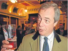 ?? Picture: PA. ?? Nigel Farage, who is only 52 years old – a fact that seemed to amaze Helen.