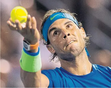  ?? PAUL CHIASSON/THE CANADIAN PRESS FILE PHOTO ?? Rafael Nadal says 2008 is his favourite Rogers Cup title because it put him atop the world rankings for the first time.