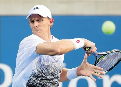  ?? Picture: ELSA/GETTY IMAGES/AFP ?? NO EASY PASSAGE: South Africa’s Kevin Anderson returns the ball during his men's singles first round match against Ryan Harrison of the United States at the US Open at the National Tennis Centre on Monday.