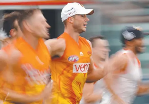  ?? Picture: GETTY IMAGES ?? FIRED UP: Josh Walker of the Lions in action during a preseason training session in Tasmania this week.