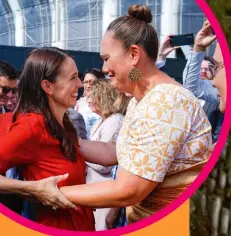  ?? ?? An emotional farewell to her good friend, former prime minister Jacinda Ardern.