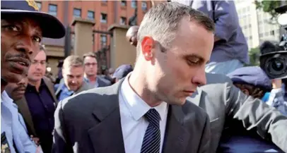  ??  ?? Mr Pistorius is seen here leaving court on Tuesday