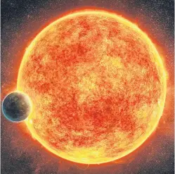  ?? Picture: PA. ?? An artist’s impression of the newly discovered super-Earth passing in front of its host star.
