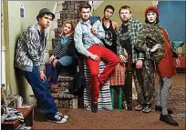  ??  ?? Scramble for space: the stars of Channel 4’s student comedy drama Fresh Meat