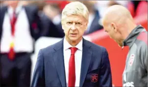  ?? ANTHONY DEVLIN/AFP ?? Arsenal manager Arsene Wenger arrives for his side’s English Premier League match with Liverpool at Anfield on Sunday.
