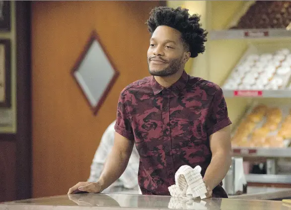  ??  ?? Jermaine Fowler stars as Franco Wicks, a young employee at Chicago’s Superior Donuts. The 29-year-old is also a co-writer on the series, which is entering its second season on Global and CBS.