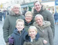  ??  ?? Pictured from left to right are: Des Barker, 66, Charlie Ward, 10, Anne Barker, 64, Ella Ward, 8, Jo Ward, 38, and Chris Ward, 38.