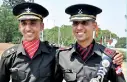  ??  ?? (L-r)twin Brothers Abhinav Pathak (left) and Parinav Pathak during passing out parade at IMA in Dehradun (HT)