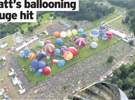  ??  ?? View from the basket taking off from 2017 Bristol Balloon Fiesta. Right, Matt stores thousands of pictures on his MJ Ballooning website