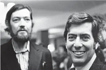  ?? ?? Julio Cortázar y Mario Vargas Llosa en tiempos del boom.
