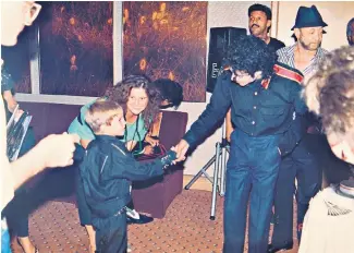  ??  ?? Dazzled: Wade Robson pictured meeting Michael Jackson for the first time