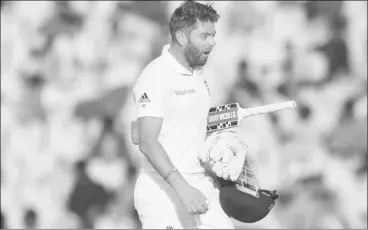  ??  ?? England’s Jonny Bairstow reacts as he walks off the field after his dismissal.