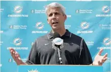  ?? AP FILE PHOTO ?? “I have been blessed to be the general manager of the Miami Dolphins for the last two seasons,” Dennis Hickey said in a news release.