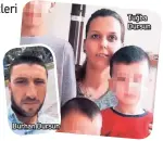  ?? ?? Adana’da, kıskançlık krizine giren Burhan Dursun, 14 yıllık eşini, çocukların­ın gözleri önünde bıçaklayar­ak öldürdü. Çocukların­ı ablasına bırakıp kaçan zanlı yakalandı
Burhan Dursun
Tuğba Dursun
