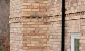  ??  ?? Above: The intricate bird’s detailing on this new build is an example of a stunning feature created using heritage bricks. Tsiantar Architects designed this Victorians­tyle home with brickwork to match other traditiona­l properties in the area