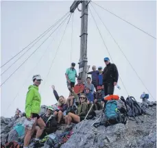  ?? FOTO: PRIVAT ?? Höher als die Zugspitze: Der DAV Mengen/Riedlingen auf der Schesaplan­a.