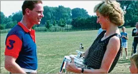  ??  ?? AFFAIR: Princess Diana presents Hewitt with a polo trophy in 1991