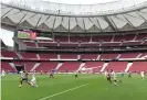  ??  ?? A view of the action inside the Wanda Metropolit­ano. Photograph: Denis Doyle/ Getty Images