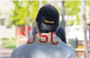  ?? AFP ?? A student wearing a USC sweatshirt at the University of Southern California (USC) in Los Angeles, California on Thursday.
