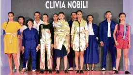  ??  ?? French fashion designer Clivia Nobili presenting her Beau Travail collection