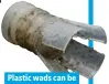  ??  ?? Plastic wads can be swept up and sent for recycling