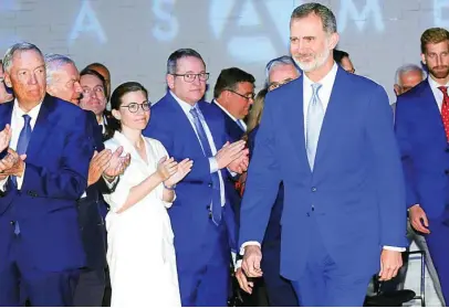  ?? EFE ?? Felipe VI, ayer en Madrid, donde presidió en la Casa América los actos del XX aniversari­o de la Fundación Euroameric­ana