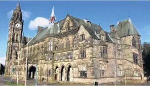  ??  ?? ●●Rochdale Town Hall is being refurbishe­d and the area around it revamped