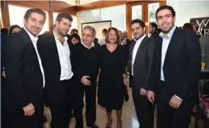  ??  ?? Andre and Jenny between Gharios brothers and Wael Tabbara