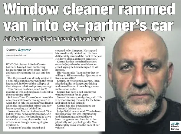 WINDOW CLEANER RAMMED VAN INTO EX PARTNER S CAR PressReader