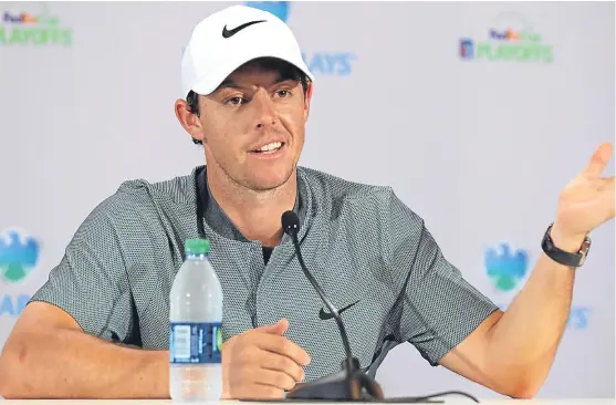  ?? Picture: Getty. ?? Rory McIlroy tells journalist­s in the US yesterday that he enjoyed the climax to the Olympic golf competitio­n.