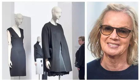  ??  ?? It’s been 50 years since Sander (right) founded her own fashion house as a plucky twenty-something in post-war Germany, creating modern, minimalist clothes that would go on to redefine the working woman’s wardrobe.