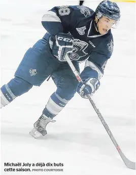  ??  ?? Michaël Joly a déjà dix buts cette saison.